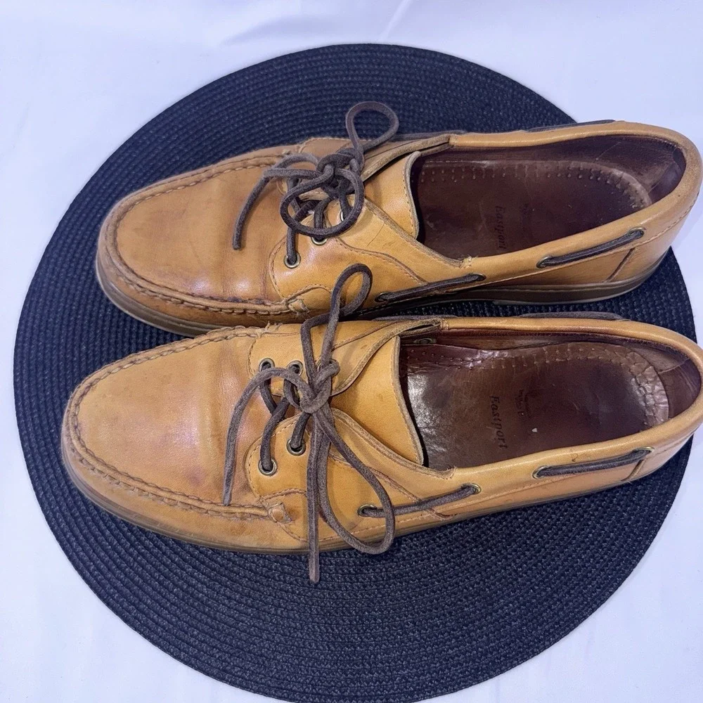 Allen Edmonds Eastport Boat Casual Shoes Brown Leather Loafers 43502 Men's 11